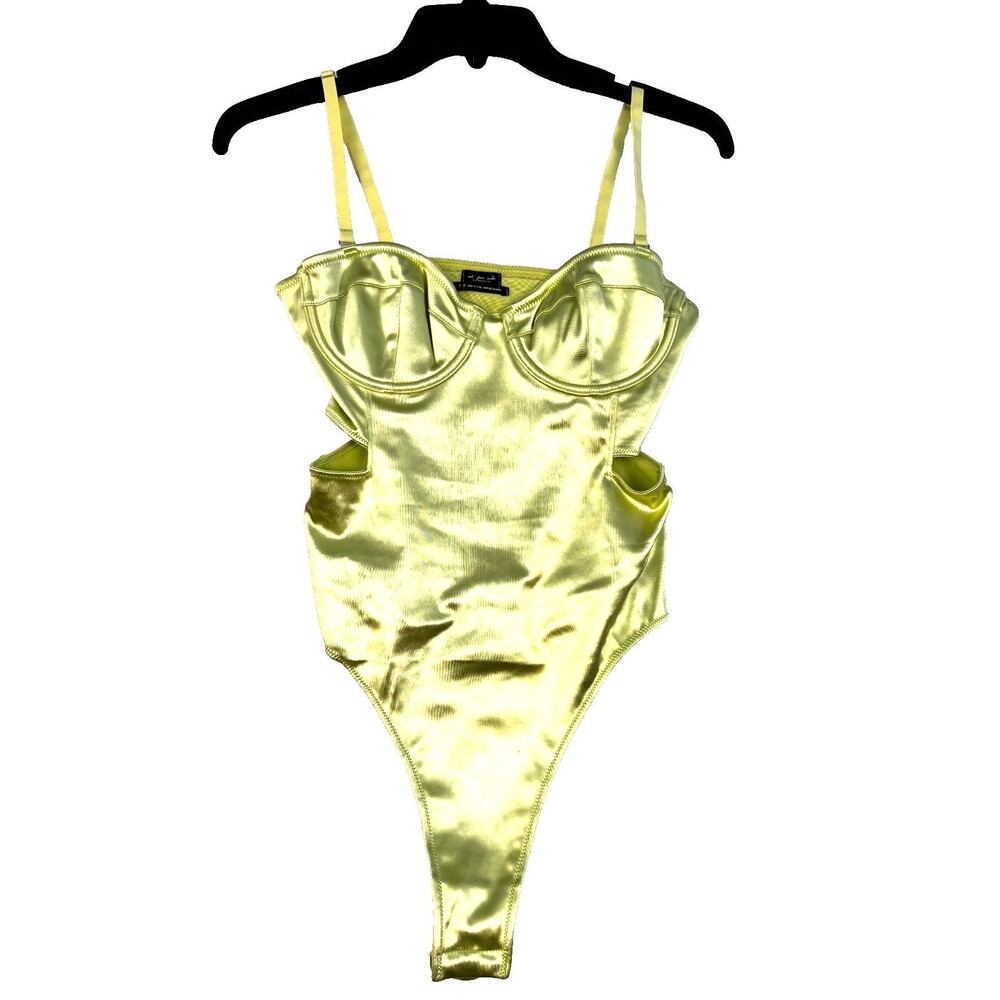Out From Under for Urban Outfitters Women’s Medium Light Green Satin Bodysuit